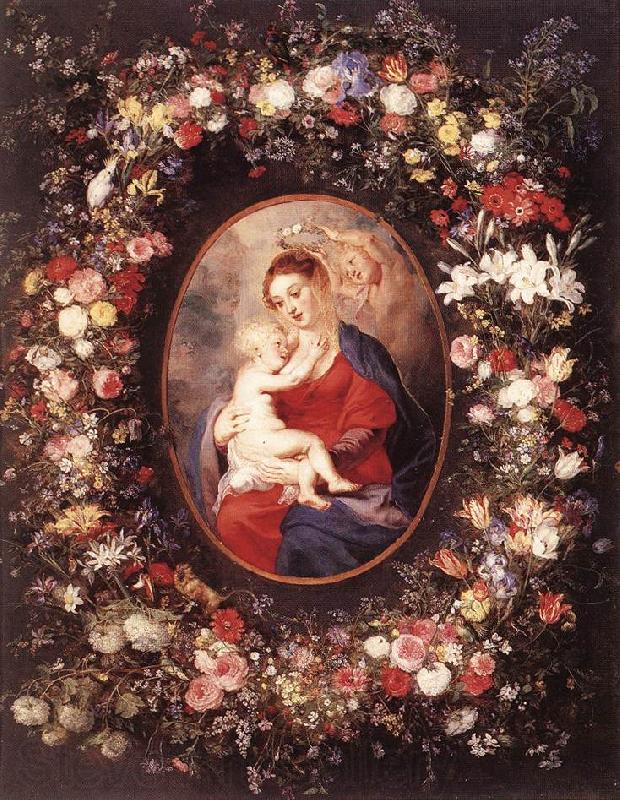RUBENS, Pieter Pauwel The Virgin and Child in a Garland of Flower